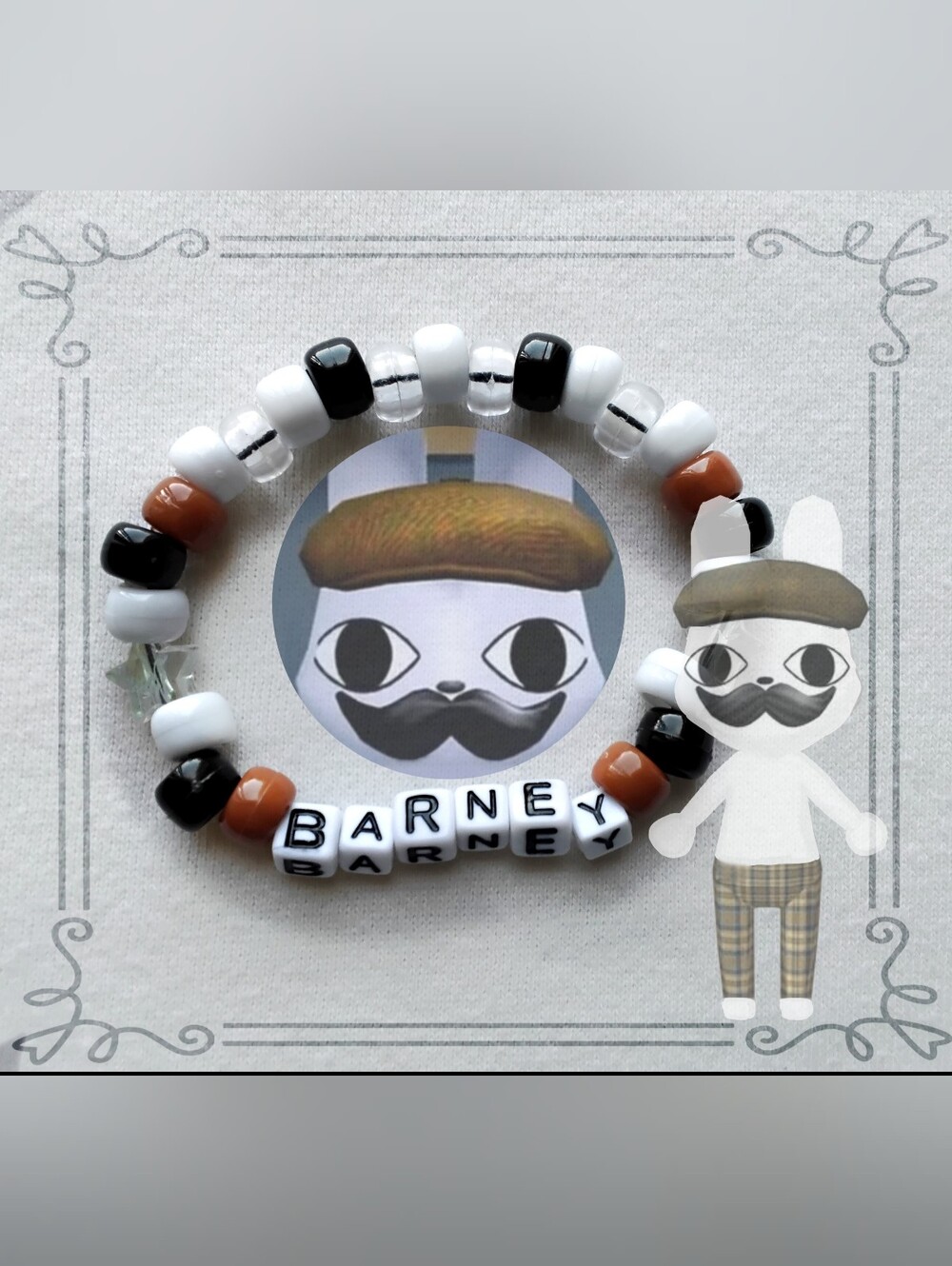 Barney (Animal Hospital Anomaly (game) ) Kandi\beaded bracelet.